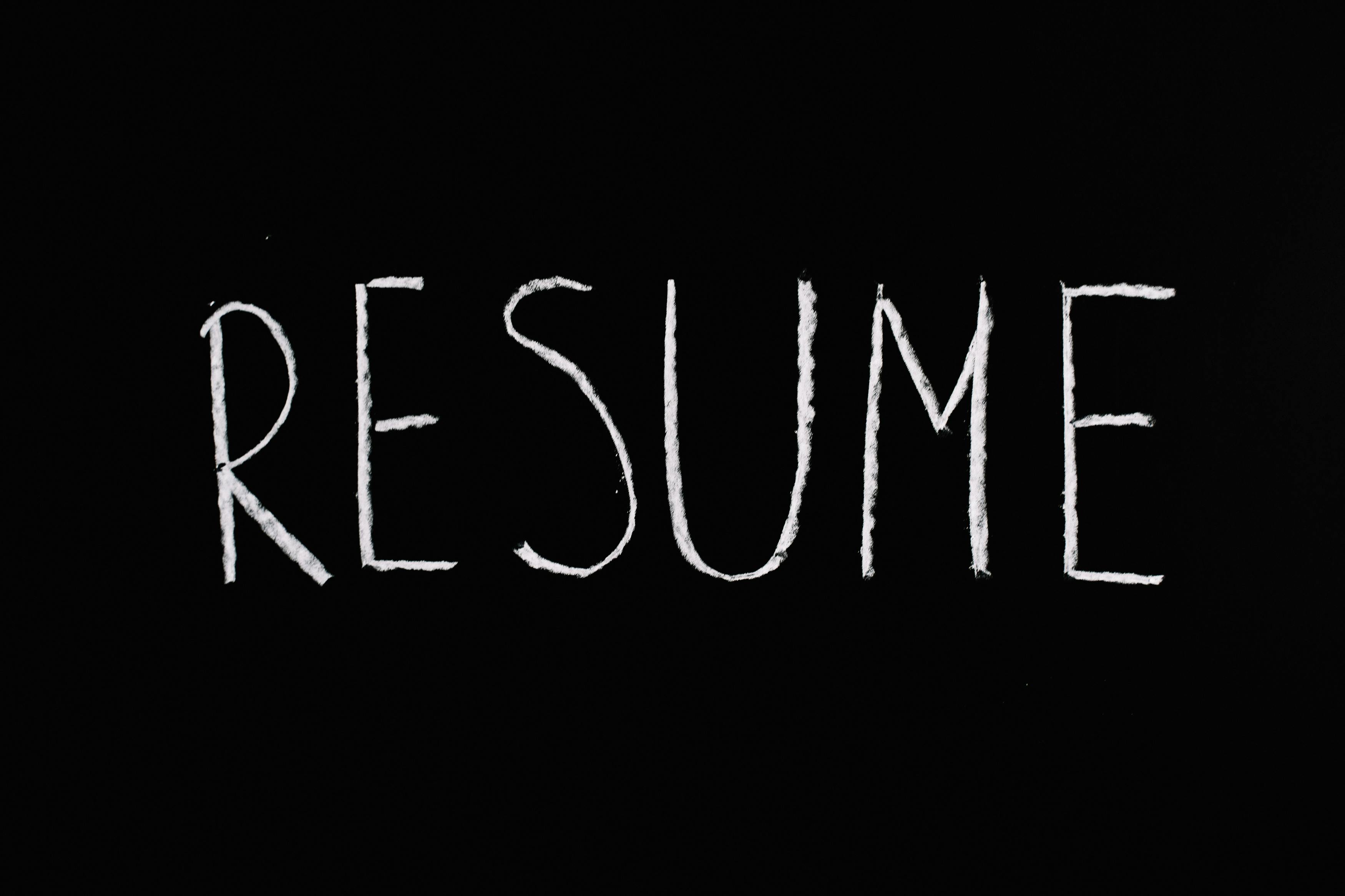 Handwritten resume text symbolizing resume writing services.