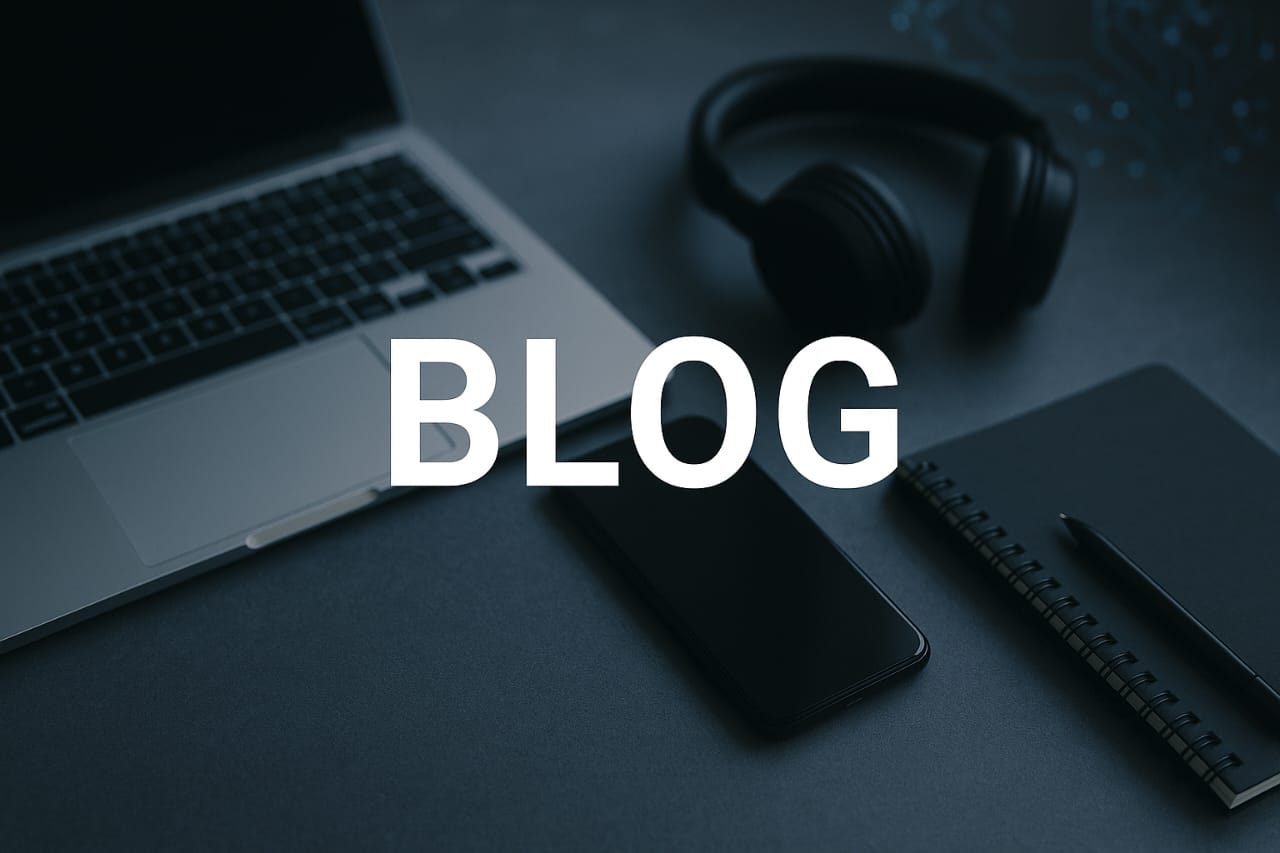 Blog section with keyboard showing the word BLOG.